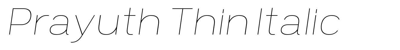 Prayuth Thin Italic